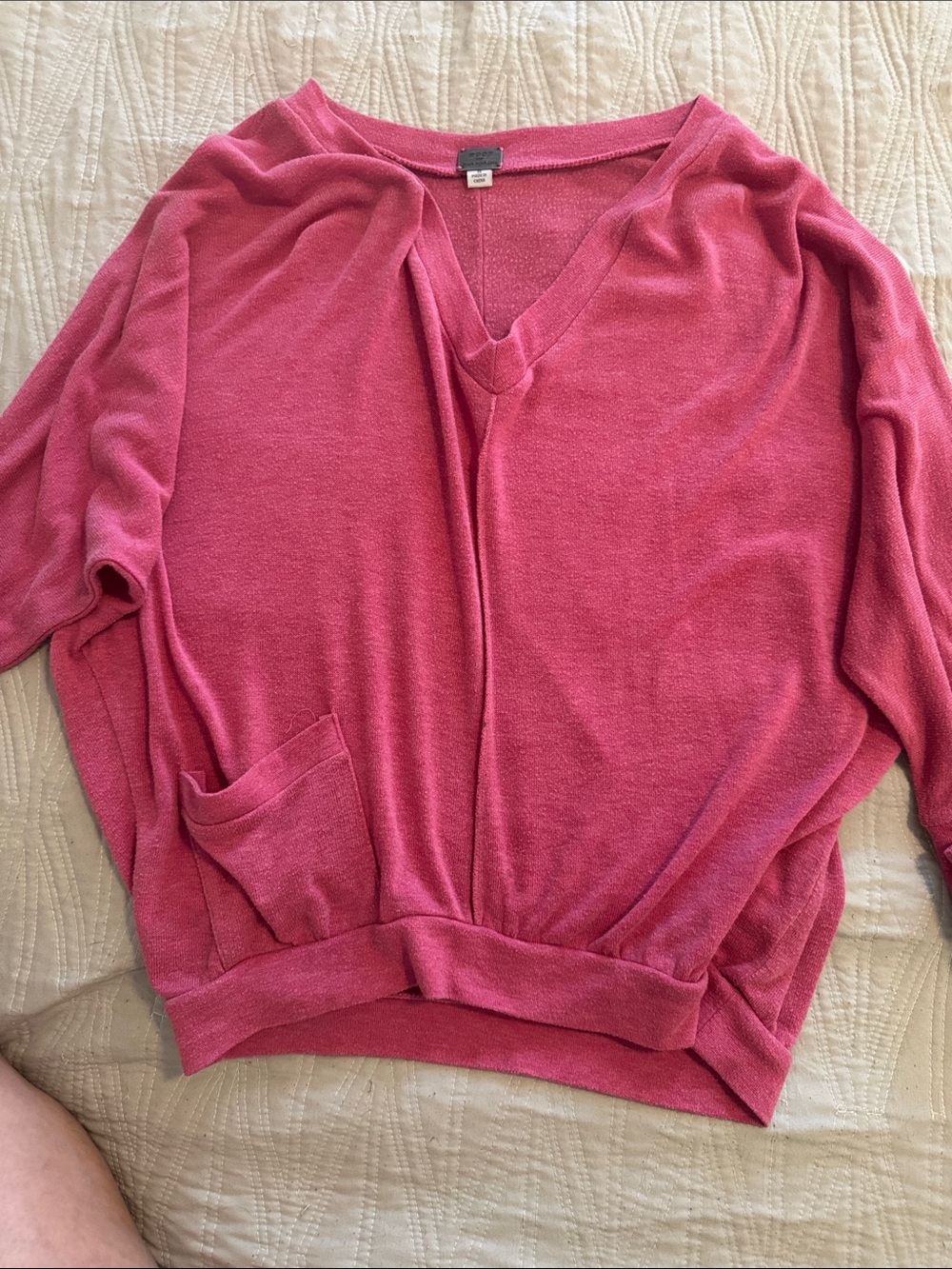 Small Pink sweater for layering.